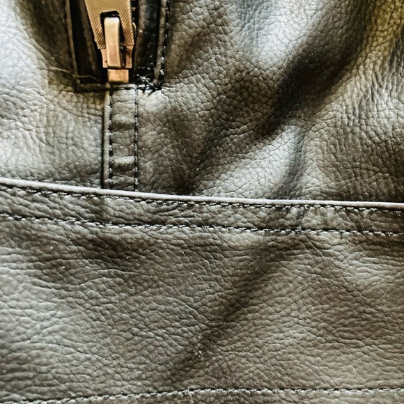 GUESS Faux Leather Hooded Moto Jacket - Picture 7 of 14
